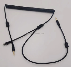 Trrs to Rj12 6p6c and Trs Spiral Cable