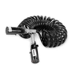 Heavy Duty Towing Connector Accessories 7 Core Copper Truck Trailer Spiral Coil Cable