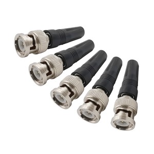 Bnc Male Straight Connector for Twist-On Coaxial Cable Solderless Plug Coaxial Connector for CCTV Camera