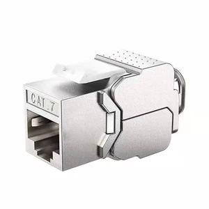Cat7 FTP Keystone Jack RJ45 Toolless Modular Connector Shielded Gold Plated for Cat6/Cat6a/Cat5e Network Cable, Rohs Certified
