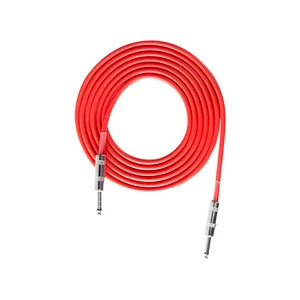 Factory 6.35mm Copper Right Angle Connect Guitar Cable High Spring Cable Wholesale for Acoustic Classical Guitar Accessories