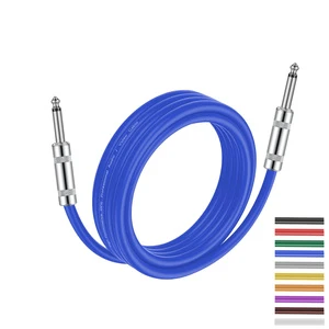 Factory ODM Electric 6.35mm Guitar Cable Bulk Wire Cord Noiseless Bass Cable for Guitar Musical Instruments Accessories