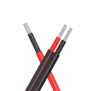 High-performance RIPO PV1-F Tinned Copper Solid Solar Cables 16mm Black/Red XLPE PE PVC Insulation for Large-Scale Photovoltaic