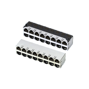 GLGNET POE+ Gigabit 5G/10G EMI Shielded Gold-Plated Tab Down 8-Pin RJ45 Female Through Hole Tape & Reel Ethernet Connector