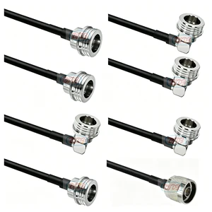 Custom QN Male to QN/ N Plug Straight/Right Angle Low Loss Cable RG58 LMR195 RG223 LMR200 LMR240 5D-FB LMR400 RG8 Pigtail Cable