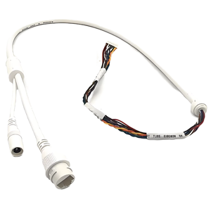 Wholesale Custom 10Pin 28AWG PVC Insulated Aluminum Jacket IP67 Waterproof DC RJ45 Connector CCTV IP Camera Wiring Harness White