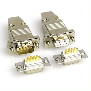 Male Female Connectors RJ45 9Pin Plug Audio Video Ethernet IP20 Socket DB9