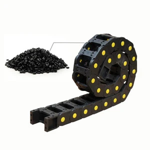 Black Nylon Plastic Drive Chain-Flexible Customizable Dimensions Cable Protection Drag Chain