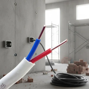 Solid Copper BVVB Power Cable 6 10 16 18 AWG 0.75 1.5 2.5mm 300V 500V PVC Insulated Flat 100m for Home & Building Use