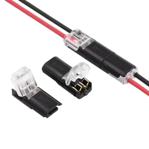 Bairui XC-JXD-D2 2-Pin Quick Splice LED Crimp Terminals Male/Female PC Housing Copper Connector Automotive 9A IP20 Flat