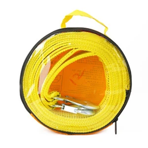 4M Heavy Duty 5 Ton Car Tow Cable Towing Pull Rope Strap Hooks Van Road Recovery Tow Strap Off Road Accessories Emergency Tools