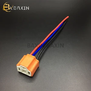 H4-2A 3 Pin Ceramic Led Bulb Holder Led Headlight Bulb Plug Socket Wiring Harness Cable Connector for Car Truck