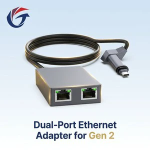 Dual-Port Gigabit Ethernet Adapter For Starlink Gen 2 Router 2x RJ45 1000Mbps CAT5E FTP Shielded 16-Core Cable OEM Custom Length