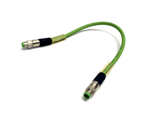 ZK1090-3131-0003 Industrial Ethernet Cable 4-Pin Male 0.3m
