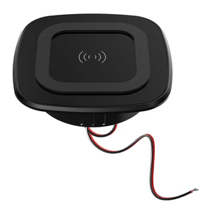 12V 24V Embedded Buses Wireless Charger Universal Fast 15W Car Wireless Charger Flush Mount for Car Bus Van Camper Rv Train Seat