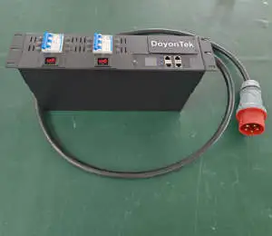 DoyonTek SA2-30 2 outlets P34 C19 C13 Smart PDU 3phase 32A with MENNEKES Industrial Power Plug pdu for M63 M66 M73 M76 Mining