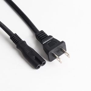 6ft 18AWG SPT-2 SPT-1 NISPT-1 NISPT-2 2 Prong Ac Nema 1-15P IEC C7 Connector Polarized Cord Plug Usa Power Cable