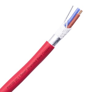 HOTION 2 Cores 0.8/1.5/2.5mm² Stranded Bare Copper PH120 Silicone Insulation Fiberglass Tape LSZH Jacket Fire Resistant Cable