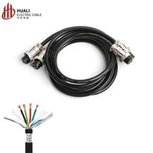 GX16 Aviation Plug Connector Dual Female Shielded Cable Assembly 2-9 P Socket Waterproof Metal Circular Connector for Industrial