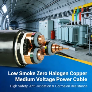 CE Certified 8.7kV 15kV MV Power Cable Fire Resistant LSZH Copper Wire for Airport Hospital Substation Building Construction