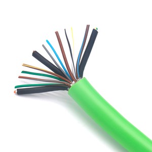 PUR PVC Flex Incremental Encoder Position Feedback Cable Foil Braid Shielded Cable for Siemens Lenze Drag Chains