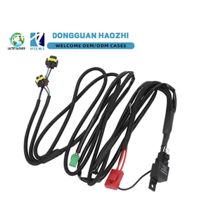 Motorcycle LED Spotlight Switch One to Two Headlight Wiring Harness for Car Left Right Flash Far Near Light Cable Assembly