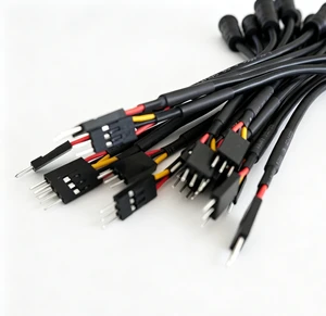 High Temperature Resistant Connector Cable 3/4/5 Pin Male Female Straight Right Angle Sensor Cable Wire Harness