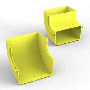 Yavuz Pano Aydinlatma 200 mm ABS Fiber Optic Cable Tray Data Centers Yellow Concave Design Self-extinguishing Flame Retardant