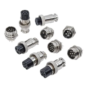 High quality factory direct sales GX20 aviation plug socket 20mm plug male female 2 3 4 5 6 7 8 9 10 12 core cable connector