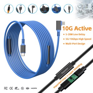 Multi-interface 10Gbps Professional Active USB 3.2 Extension Cable With Signal Booster Long Distance Stable Data Tether Cables