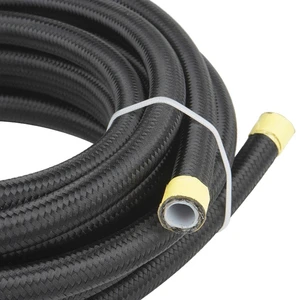 An6 6an An-06 Black Nylon Braided Ptfe Lined Stainless Steel Reinforcement Fuel Oil Hose