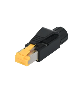 SIGNAL RJ 45 Waterproof Cat6 RJ45 Connector IP67 4pins 8pins Black RJ45 Connector