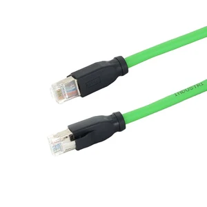 KRONZ Industrial Cat.5E & Cat6A Profinet Ethernet Cable 4 Pin Shielded RJ45 Connector 24AWG Highly Flexible Circular Connectors