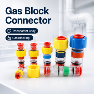 Microduct Gas Block Connector 5-22mm Passive Push-Fit Fiber Optical Cable Coupler Blqd LBK China OEM FTTX Telecom System