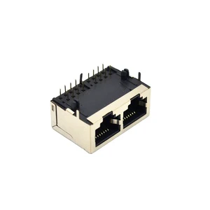 RJ45 8P8C Female Connector RJ45 Shielded Network Socket RJ45 PCB Jack 2 Ports