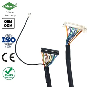 Dual 8-core Shielded Multi-core LVDS Screen Cable 30P Panel Mount Universal 20276 Drag Chain Cable for Industrial Panel PC Cable