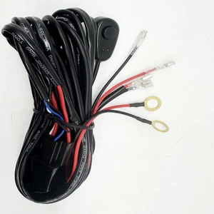 WH 3M Wiring Harness Kit 12V 40A LED Lights Wiring Harness Switch Relay Cable Harness Fit Car Fog Lights Work Driving Light