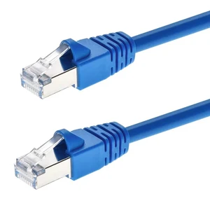 EnergyCreative 6-Inch Blue Jumper Cable 26AWG 10G Pure Bare Copper Double Shielded RS485 Communication PVC Cables