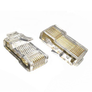 Coorle RJ45 Male Inverter Operation Panel 8P8C Crystal Head Network Transparent Ethernet Plug Connector L=26mm 100pcs/box