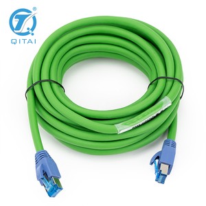 QX202 Shielded Cat5e/Cat6 Industrial Ethernet Cable Custom Length Metal RJ45 Network Bus Data Cable for Industrial Automation