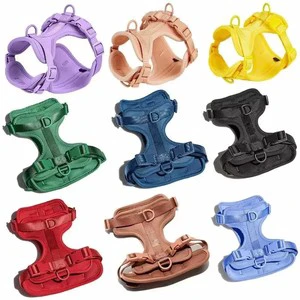 Ready To Ship PVC Dog Harness Leash Dog Collar And Leash Set Adjustable Pet Collars Leashes Harnesses No Pull Dog Harness Set