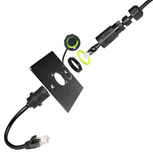 YXY High-Performance IP68 Waterproof RJ45 CAT6 Panel Mount Copper Ethernet Connector for Industrial Outdoor Wire Connections