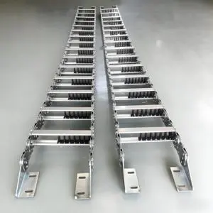 Yodel Flexible Mining Machine Parts Closed Steel Cable Carrier Steel Aluminum Transmission Conduit Flex Metal Drag Chain