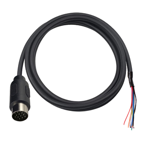 Custom 13-Pin Din Plug Wire Harness Braid Shield PVC Jacket for Camera Car Featuring Open End Male Tinned Wire Video Cable