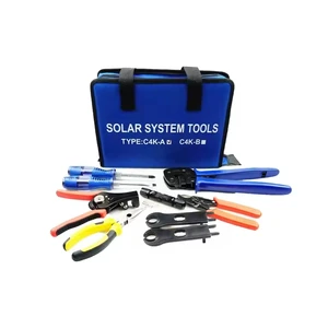 Matrix C4K-A Solar PV Cable Crimping Tool Kit Connector Crimper Wrench Wire Stripper Pliers for Solar System Renewable Energy
