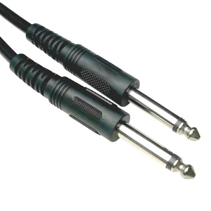 Custom 3FT 6.35mm Mono Jack Guitar Patch Cords Instrument Cable Male-Male for Mixer Amplifier Speaker HDTV