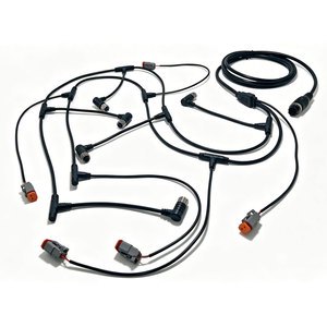 Custom 5 Channel Probe Solenoid Control Wiring Harness GX20 Aviation Connector M12 Tee Custom Industrial Cable