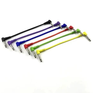 20CM Audio Mono Pedalboard Cord Instrument Cables Colorful Effect Pedal Guitar Cable