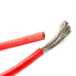 4AWG Coated Soft Insulated Flexible High Voltage Electrical Rubber Silicon Silicone Heating Wire Harness Cable