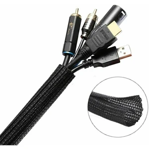 UV Resistance PET Self Rolling Braided Cable Sleeve Halogen Free 12V 3.0-100mm Size for Cable Harness Protection